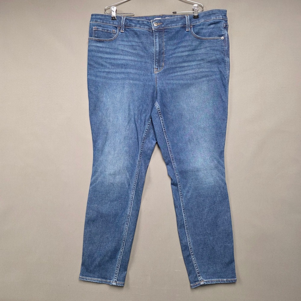 Old Navy Jeans Women's Rockstar Super High Rise Skinny Blue 24 Plus